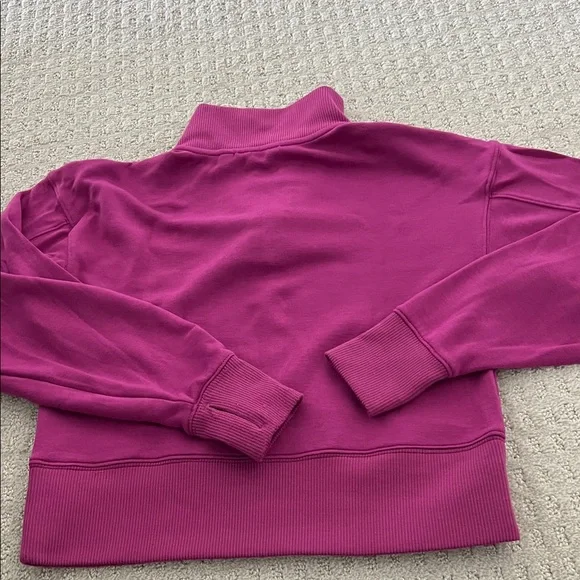 Danskin Magenta Quarter-Zip Sweatshirt - Picture 4 of 4